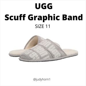 FATHER'S DAY SHOPPING " CLOSET SAMPLE"UGG Size 11 Men’s Scuff Graphic Band Grey"